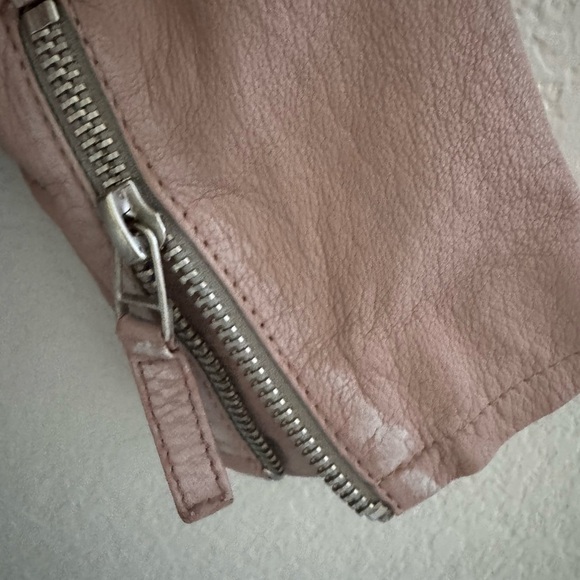 NWT Mauritius Leather hooded Jacket Blush removable hood M Lamb leather - Picture 13 of 16